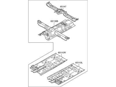 Hyundai 65100-F3000 Panel Assembly-Floor, Center