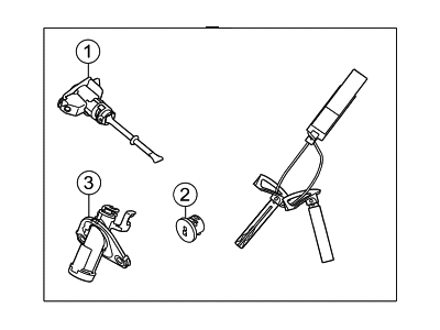 Hyundai 81905-3V540 Lock Key & Cylinder Set