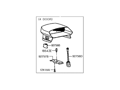 Hyundai 92750-24A00-AU Lamp Assembly-High Mounted Stop Interior