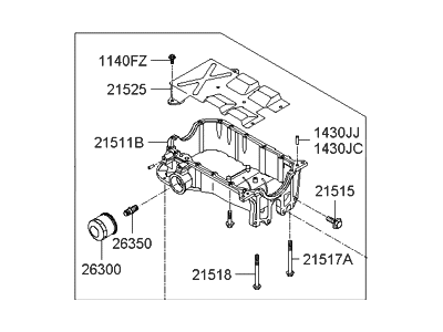 Hyundai 21520-37105 Pan Assembly-Engine Oil, Upper