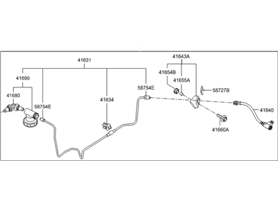 Kia 416302V200 Clutch Tube Assembly