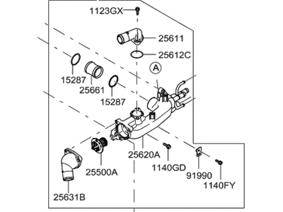 Kia 256003C100 Control Assembly-COOLANT