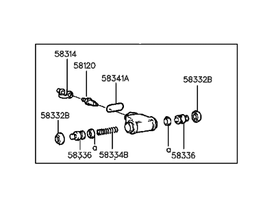 Hyundai 58330-24003 Cylinder Assembly-Wheel, LH