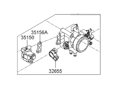 Hyundai 35100-37420 Body Assembly-Throttle