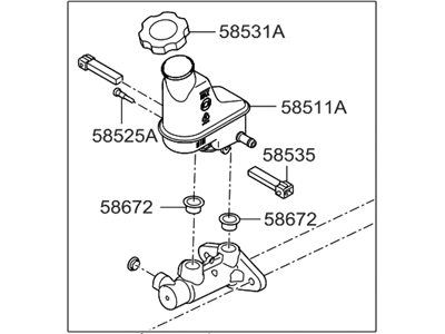 Kia 585101U701 Cylinder Assembly-Brake