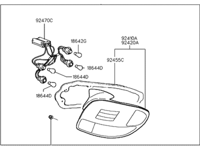 Hyundai 92402-27050 Lamp Assembly-Rear Combination, RH