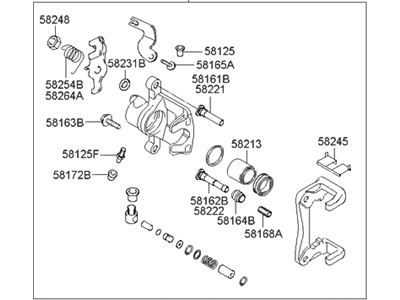 Hyundai 58310-2CA00 Caliper Kit-Rear Brake, LH