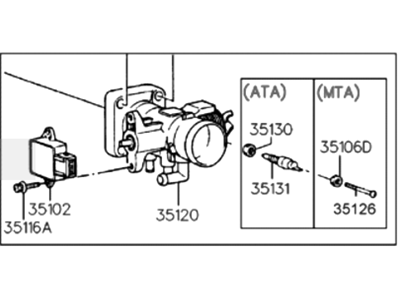 Hyundai 35100-26010 Body Assembly-Throttle