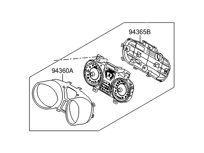 Hyundai 94004-3X200 Cluster Assembly-Instrument