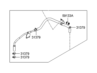 Hyundai 59130-3K000 Hose Assembly-Brake Booster Vacuum