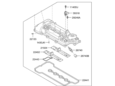 Hyundai 22410-2B611 Cover Assembly-Rocker