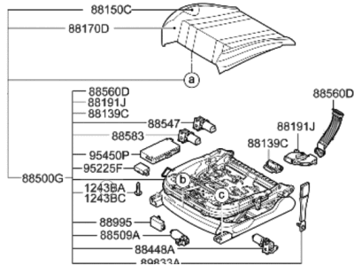 Hyundai 88107-B1420-TWR Cushion Assembly-Front Seat, Driver