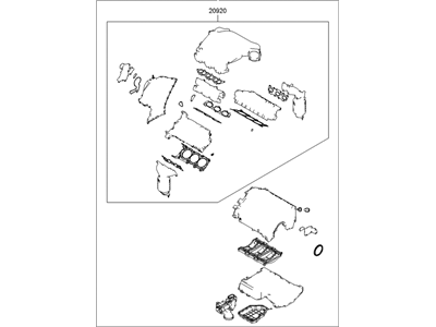 Hyundai 20910-3CB00 Gasket Kit-Engine Overhaul