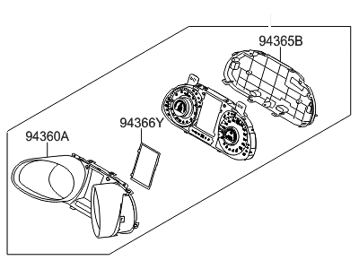 Hyundai 94011-B8240 Cluster Assembly-Instrument