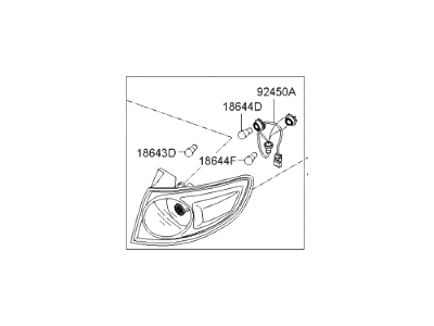 Hyundai 92401-0W050 Lamp Assembly-Rear Combination Outside, LH