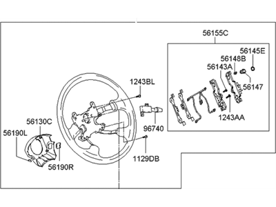 Hyundai 56110-2D500-CA Steering Wheel Body Assembly