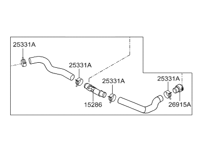 Hyundai 25414-D3500 Hose Assembly-Radiator, Upper