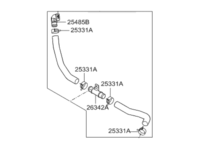 Hyundai 25410-D3500 Hose Assembly-Radiator, Lower