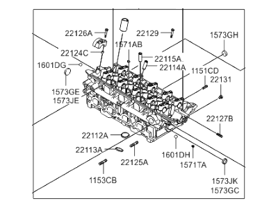 Hyundai 22100-23701 Head Assembly-Cylinder