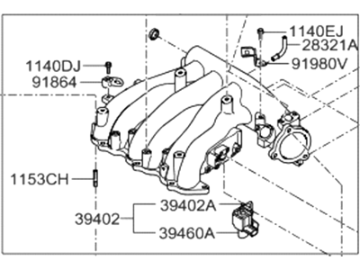 Hyundai 29210-3E050 Tank Assembly-Surge Air Intake