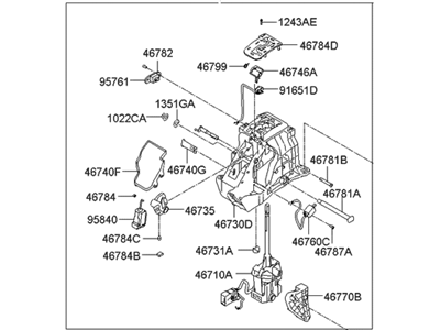 Hyundai 46700-3M500 Lever Assembly-Automatic Transmission