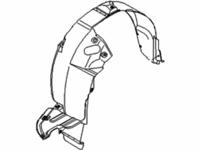 Hyundai 86811-3K000 Front Wheel Guard Assembly, Left