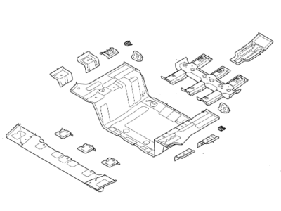 Hyundai 65530-E6000 Panel Assembly-Rear Floor Rear Complete