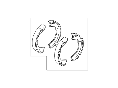 Hyundai 58305-3MA10 Shoe & Lining Kit-Rear Parking Brake