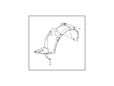 Hyundai 86812-3M000 Front Wheel Guard Assembly, Right