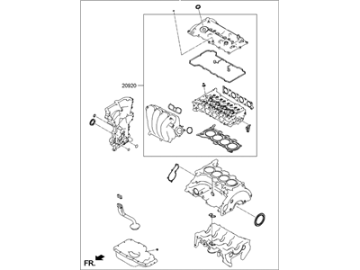 Hyundai 20910-2EA01-A Gasket Kit-Engine Overhaul