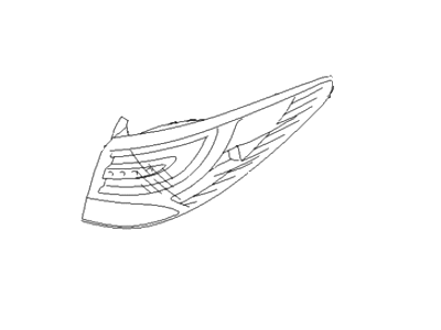 Hyundai 92410-2S050 Lens & Housing-Rear Combination Outside Lamp, LH