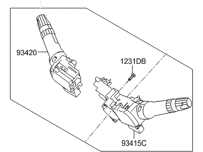 Hyundai 93400-1M001 Switch Assembly-Multifunction