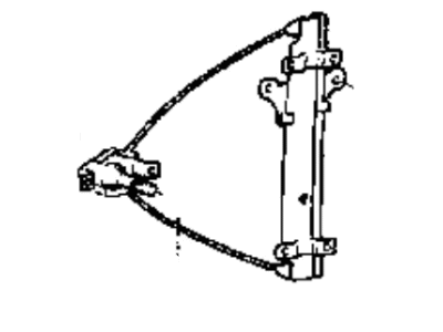 Hyundai 83401-34000 Rear Left Power Window Regulator Assembly