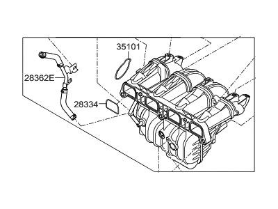 Kia 283102G810 Manifold Assembly-Intake