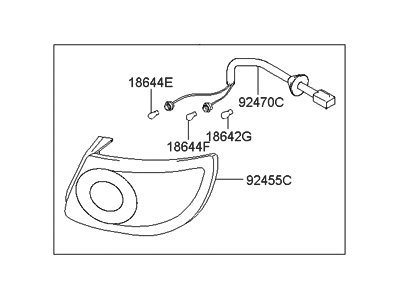 Hyundai 92402-2D000 Lamp Assembly-Rear Combination, RH