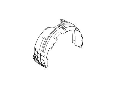 Hyundai 86812-F2001 Front Wheel Guard Assembly, Right