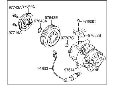Hyundai 97701-A5100 Compressor Assembly