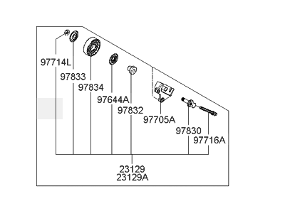 Kia 977042D520 Bracket Assembly-Tension Pulley Mounting