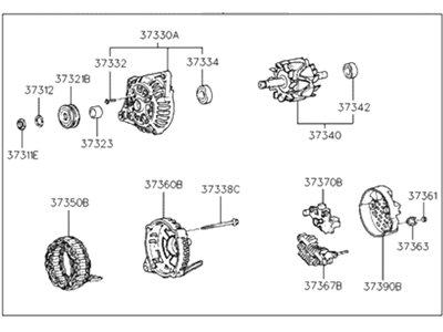 Hyundai 37300-22200 Generator Assembly