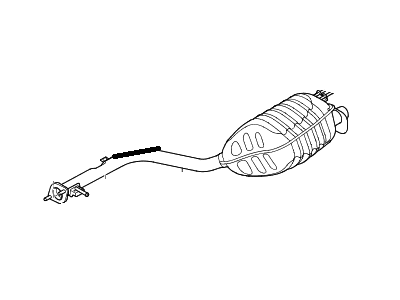 Hyundai 28710-B1400 Rear Muffler Assembly, Left