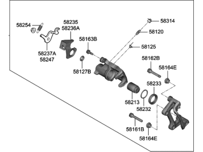 Hyundai 58310-J9A00 Caliper Kit-Rear Brake, LH