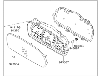 Hyundai 94004-2H105 Cluster Assembly-Instrument