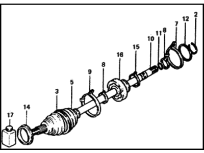 Hyundai 49507-21A00 Joint & Shaft Kit-Front Axle W