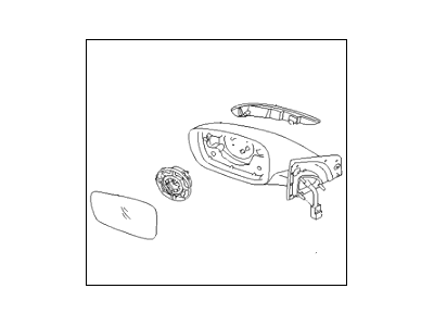 Hyundai 87610-4R030 Mirror Assembly-Outside Rear View, LH