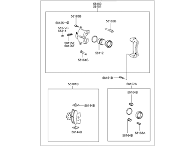Hyundai 58110-3D800 Brake Assembly-Front, LH