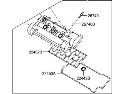 Hyundai 22410-3E130 Cover Assembly-Rocker, LH