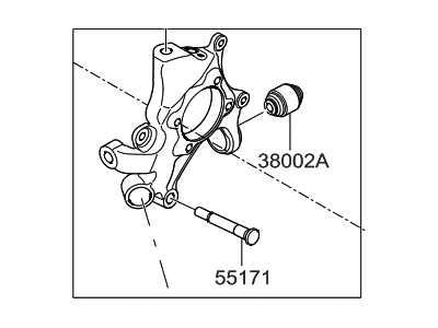 Hyundai 52710-2B000 Carrier Assembly-Rear Axle, LH