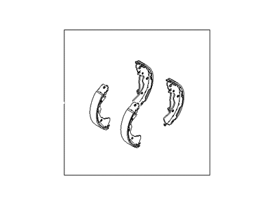 Hyundai 58305-2HA00 Shoe & Lining Kit-Rear Brake