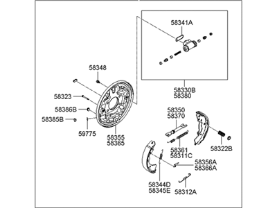 Hyundai 58310-2H000 Brake Assembly-Rear, LH