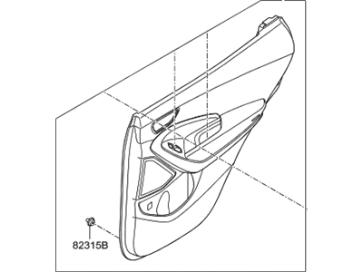 Hyundai 83307-B8071-UVF Panel Assembly-Rear Door Trim, LH